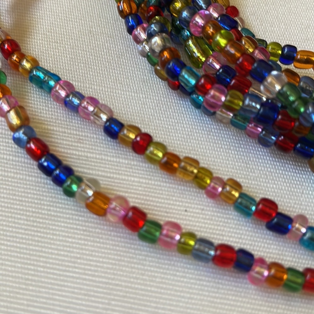 Lot of 9 multicolor glass beads strands unfinished for jewelry and crafts 30” L - Picture 7 of 7